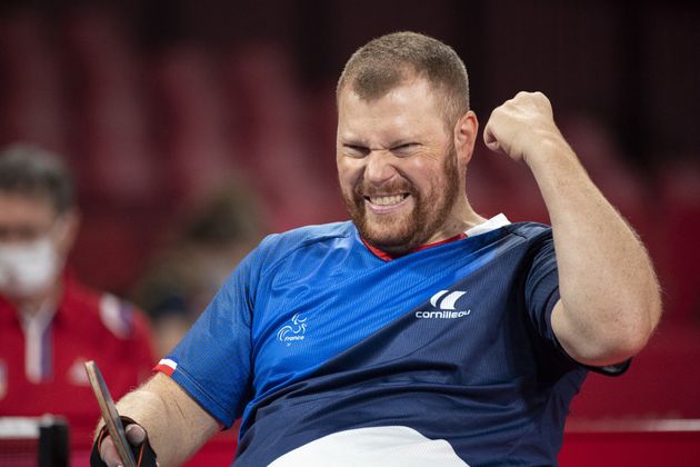 L'athlète français Fabien Lamirault aux Jeux paralympiques de Tokyo le 26 août 2021.