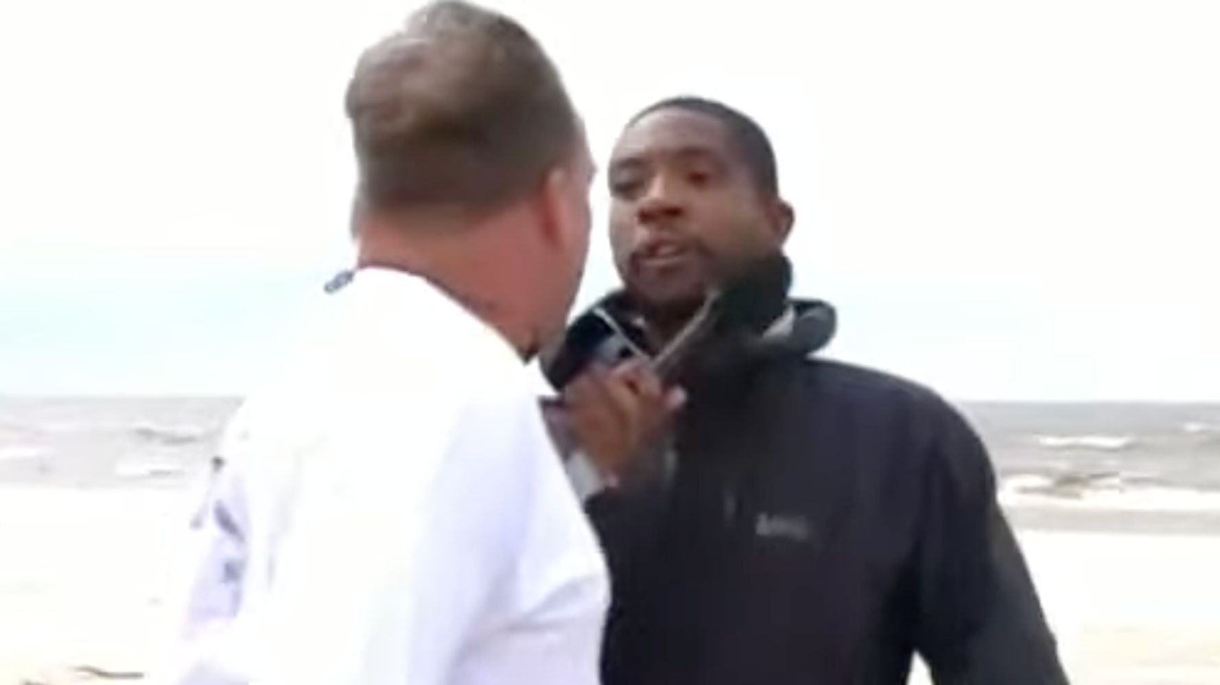 Angry White Guy Accosts Black MSNBC Reporter During Hurricane Ida Segment