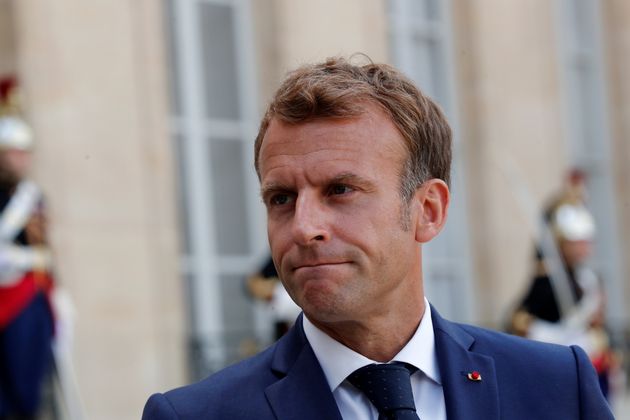 Emmanuel Macron photographié sur le parvis de l'Élysée le 27 août (illustration). 