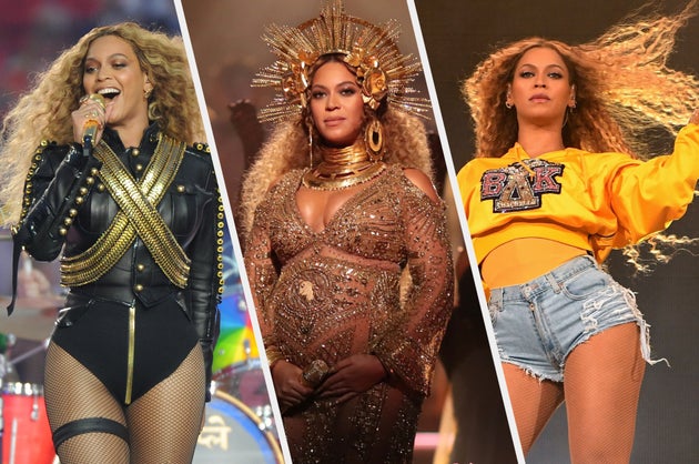 Beyoncé during three of her most iconic performances