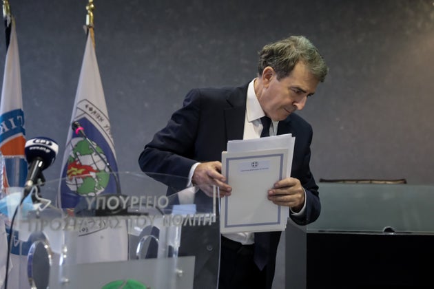 Τελετή παράδοσης παραλαβής στο Υπουργείο Πολιτικής Προστασίας, όπου αναλαμβάνει Υπουργός ο Παναγιώτης Θεοδωρικάκος, Τρίτη 31 Αυγούστου 2021 (ΓΙΑΝΝΗΣ ΠΑΝΑΓΟΠΟΥΛΟΣ/ EUROKINISSI)