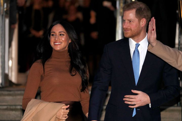 Meghan and Harry in January 2020