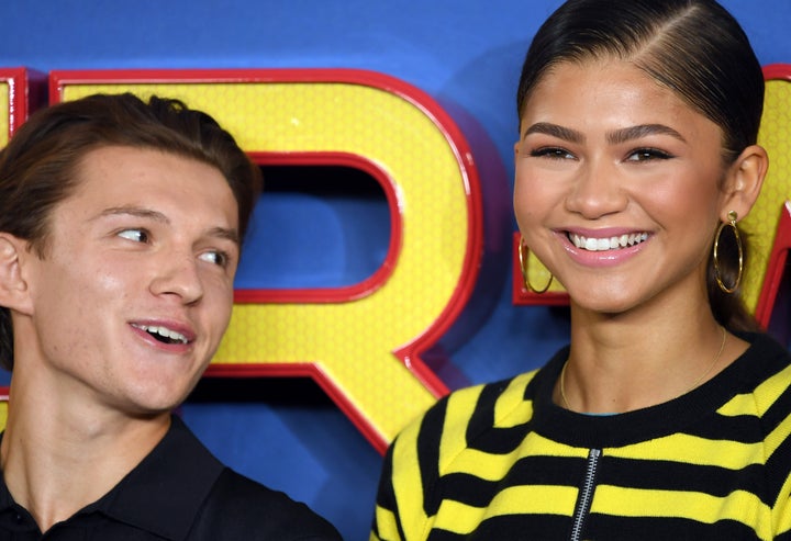 Tom Holland and Zendaya attend the Spider-Man: Homecoming premiere in 2017.