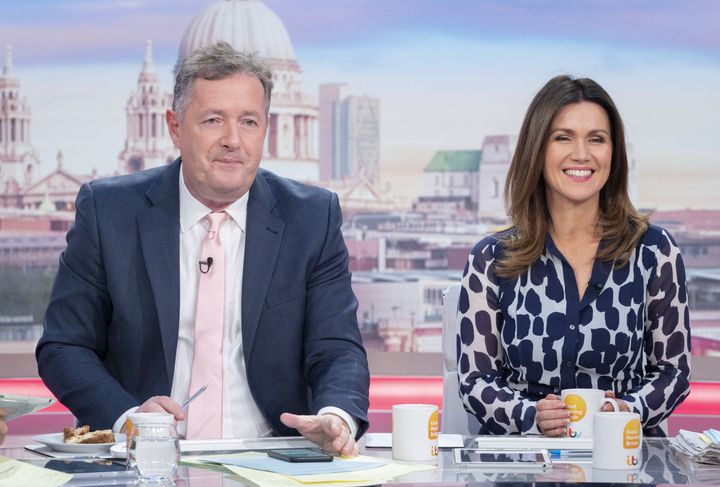 Piers with former Good Morning Britain co-host Susanna Reid