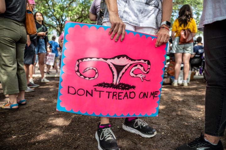 Thousands of protesters gathered outside the Texas state Capitol on May 29 in response to Gov. Greg Abbot (R) signing a bill to effectively ban abortions in the state.