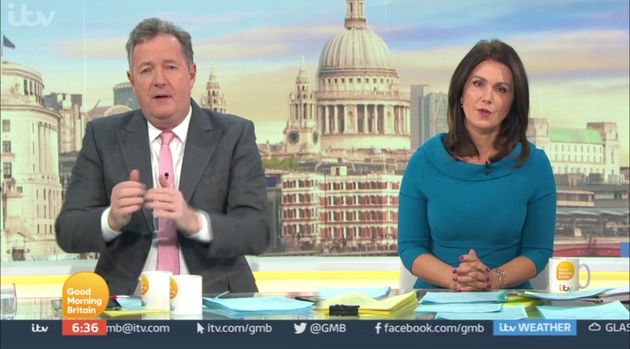 Piers and Susanna Reid during his final GMB