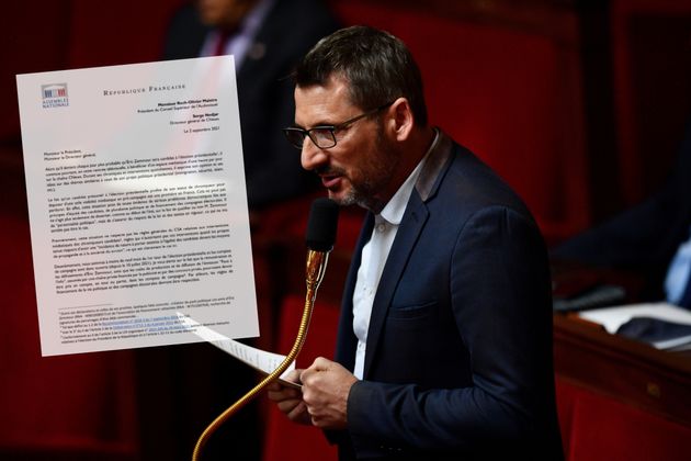 Matthieu Orphelin photographié dans l'hémicycle de l'Assemblée nationale (illustration)