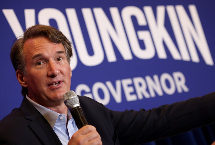 Virginia gubernatorial candidate Glenn Youngkin speaks during a campaign event on July 14, 2021, in McLean, Virginia. Youngkin, a Republican, is running against former Virginia Gov. Terry McAuliffe, a Democrat.