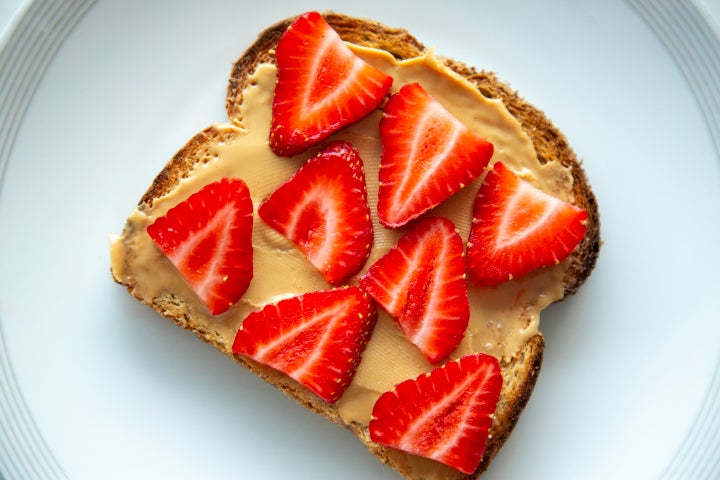 Replace sugary jellies and jams with fresh berries in a nut butter sandwich.