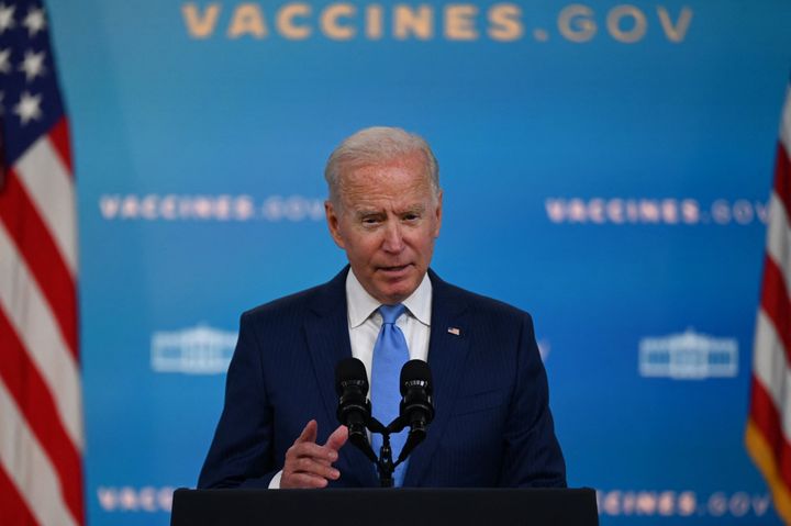 President Joe Biden delivers remarks on the U.S. COVID-19 response and vaccination program at the White House on Aug. 23, 2021.