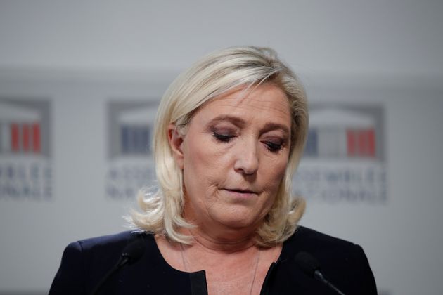 Marine Le Pen photographiée lors d'une conférence de presse à l'Assemblée nationale en 2019 (illustration). 