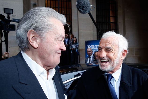 Alain Delon et Jean-Paul Belmondo lors du 70e anniversaire du 