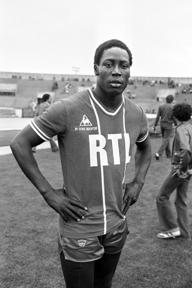 PARIS, FRANCE - JULY 26:  Jean-Pierre Adams, french footballer, photography on July 26, 1977 in Paris on the grounds of Paris St. Germain. Adams, 22 caps for France A, between 1972 and 1976, is not on 10 March 1948 to Dakar. On the occasion of a mild knee operation, Jean-Pierre Adams falls into a long and deep coma on March 17, 1982 due to an error of anesthesia. This long coma is still ongoing in 2010.   AFP PHOTO / AFP  (Photo by AFP via Getty Images)