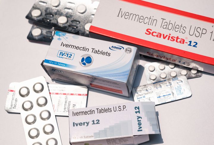 Tablets of the drug ivermectin are pictured. Ivermectin is typically used to treat parasitic worms but has recently developed a baseless reputation as a coronavirus treatment for humans.