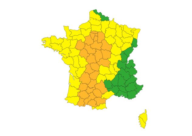 Météo-France place 32 départements en vigilance orange aux orages