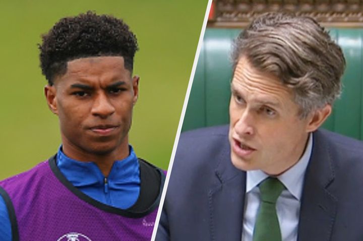 Gavin Williamson got Marcus Rashford muddled up with another sports player