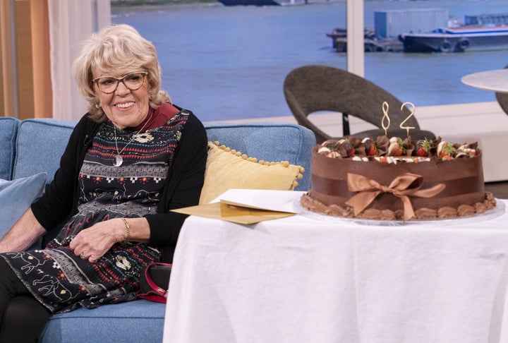 Iris was presented with an enormous chocolate cake after her This Morning interview