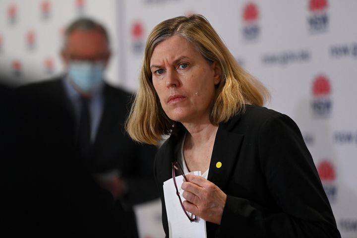 New South Wales' chief health officer Dr Kerry Chant during Thursday's press briefing