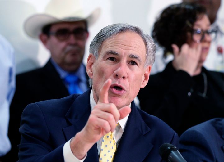 Texas Gov. Greg Abbott (R) speaks during a news conference in San Antonio. A Texas law allowed to stand in a Sept. 2 Supreme Court decision bans abortions after a fetal heartbeat can be detected, typically around six weeks.