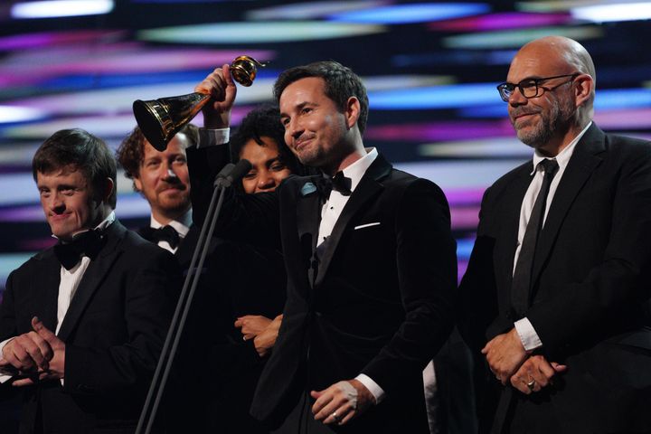 The Line Of Duty team on stage at the NTAs