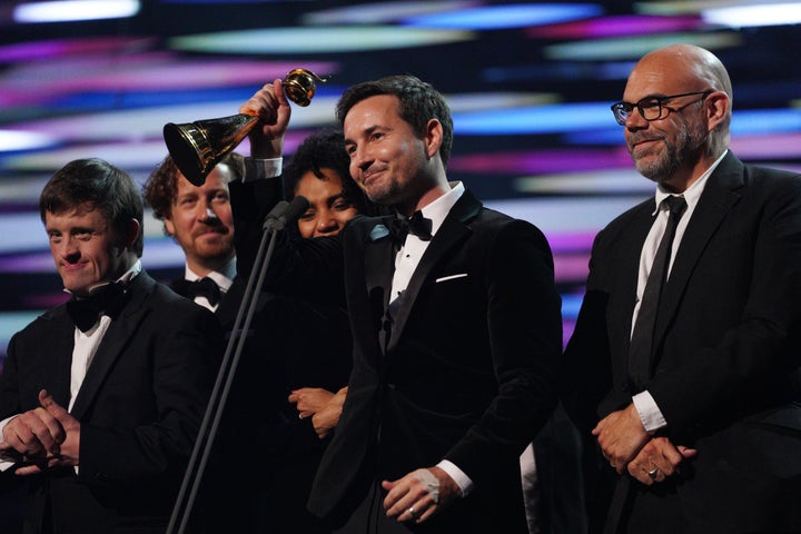 The Line Of Duty team on stage at the NTAs