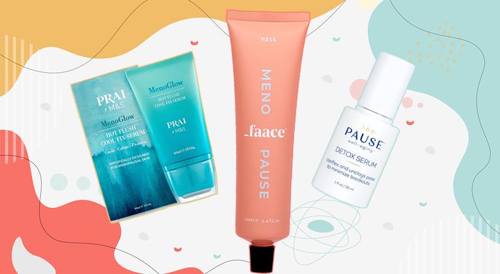 M&S X Pria MenoGlow, Menopause Faace and Pause Well Aging. 