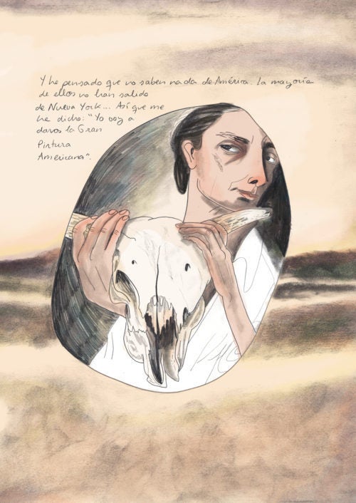 Una página de Georgia O’Keeffe (Astiberri).
