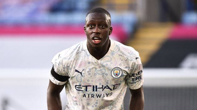 Benjamin Mendy lors du match Manchester City-Leicester City le 3 avril 2021.