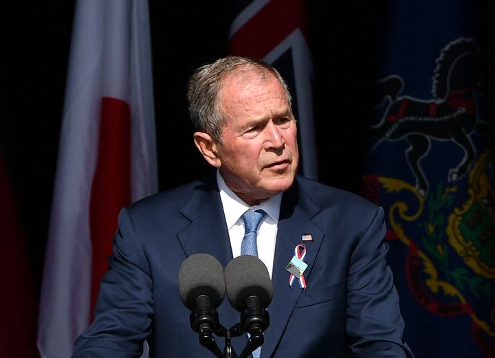 Former President George W. Bush speaks in Shanksville on Sept. 11.