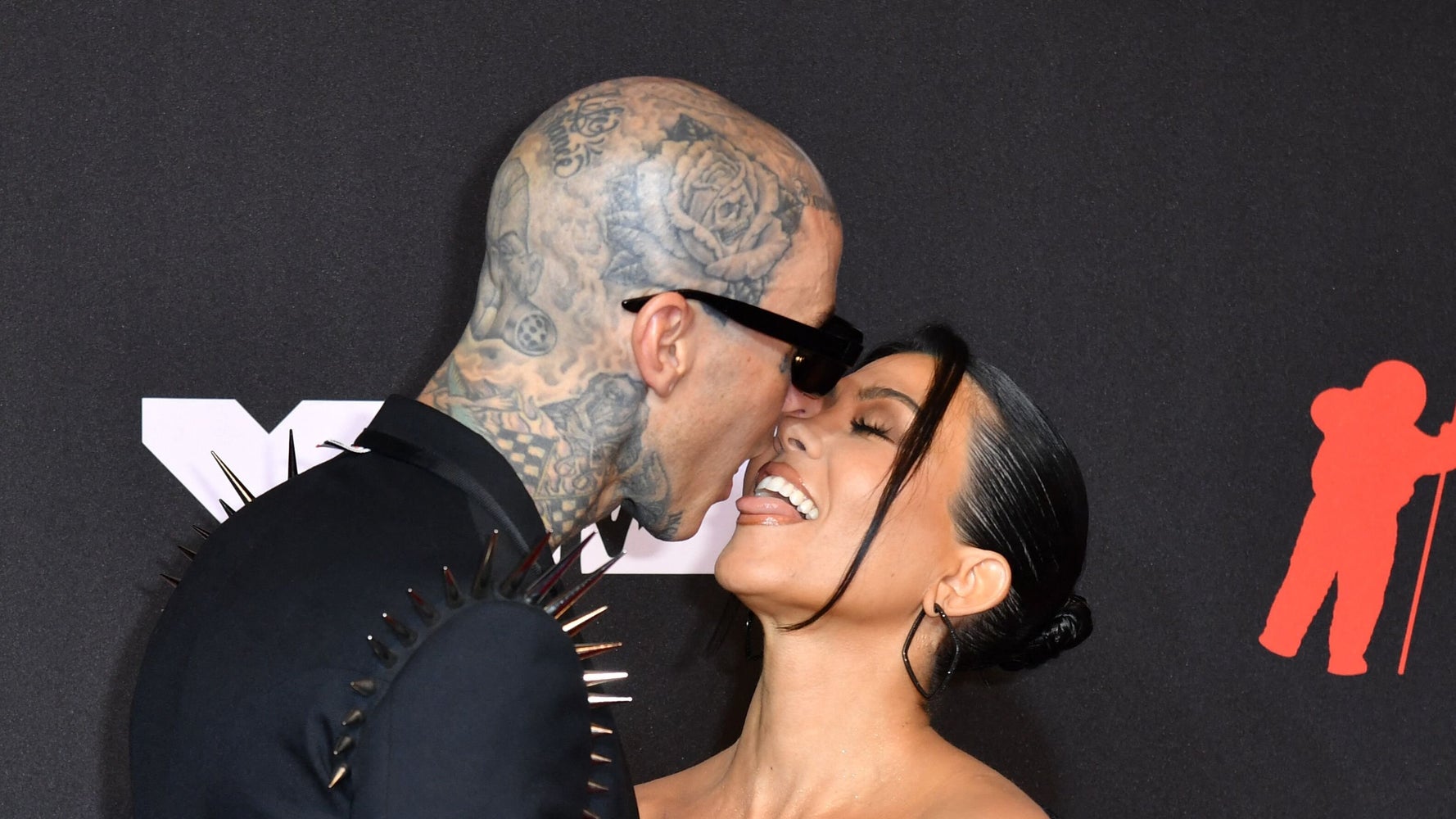 Kourtney Kardashian, Travis Barker Make Their Red Carpet Debut At The VMAs
