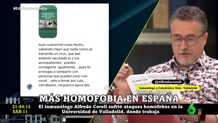 Uno de los insultos que ha recibido Alfredo Corell.