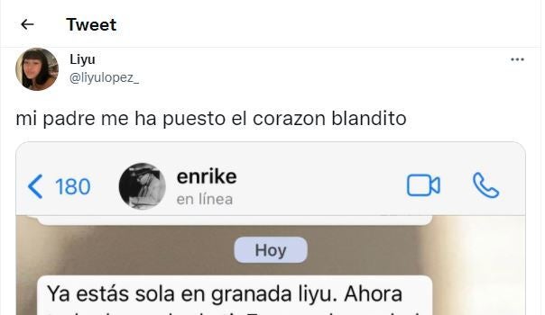 El tuit viral de la joven.