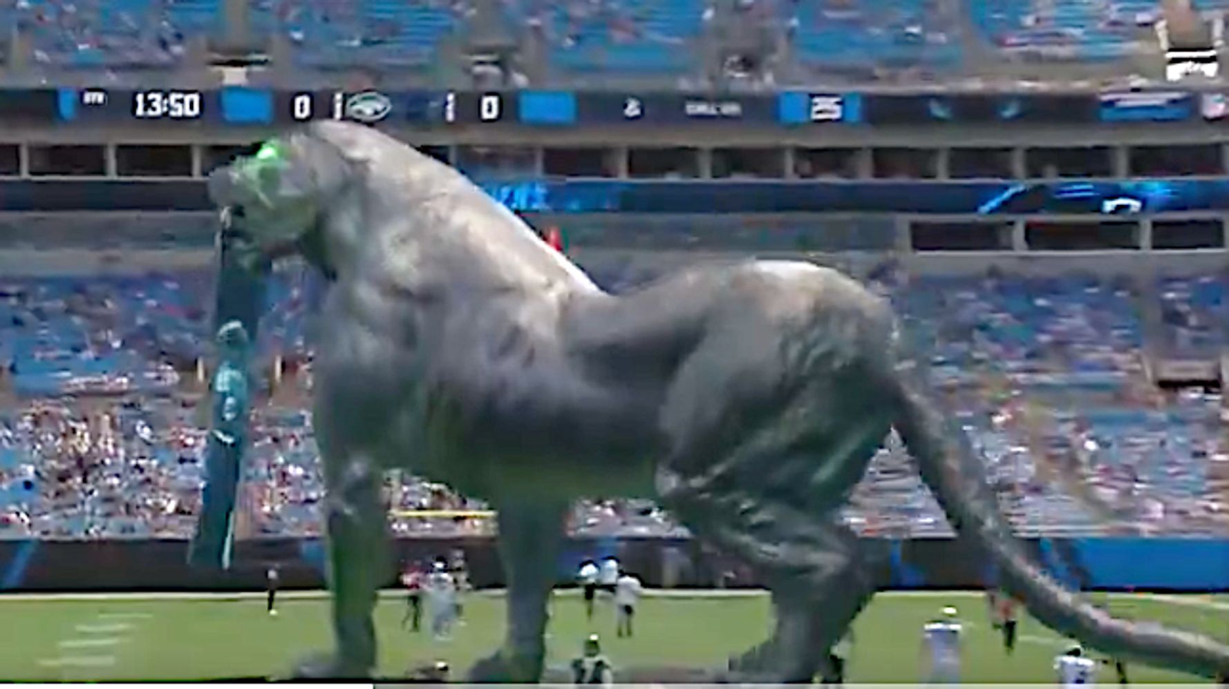 How did this NFL team put a virtual panther in the stadium?