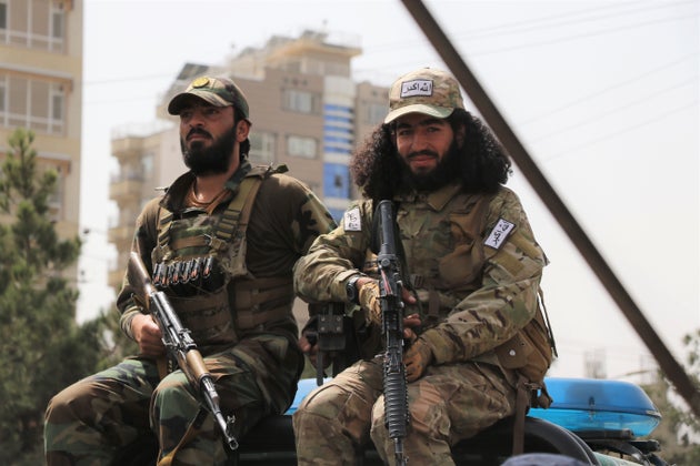 Taliban patrol the streets in Kabul, Afghanistan on September 11,