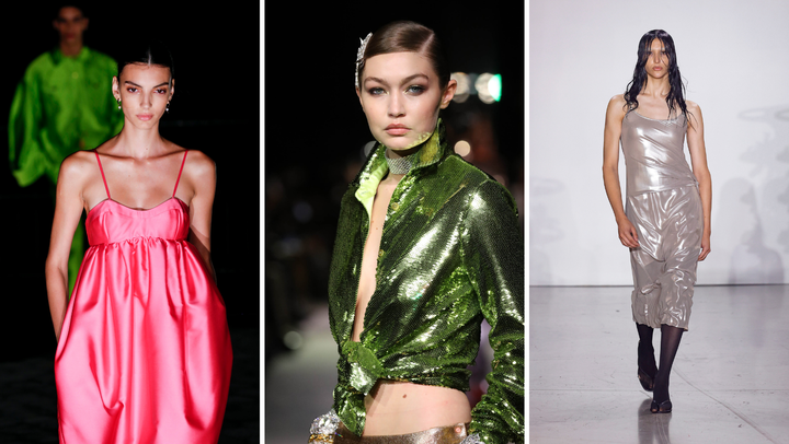 Get The Fashion Week Trend: Dripping-Wet Metallics, Sequins And Satins