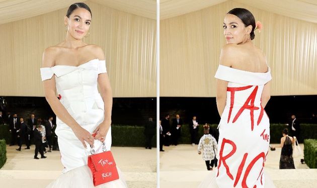 Alexandria Ocasio-Cortez al Met Gala con abito “Tax the Rich” | L'HuffPost