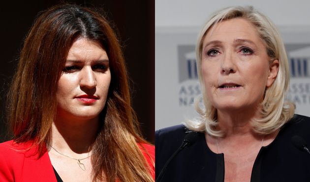 Marlène Schiappa et Marine Le Pen (montage photo).