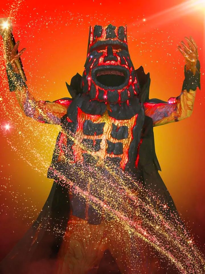 Vinnie lasted just one episode as his Masked Singer alter-ego Volcano