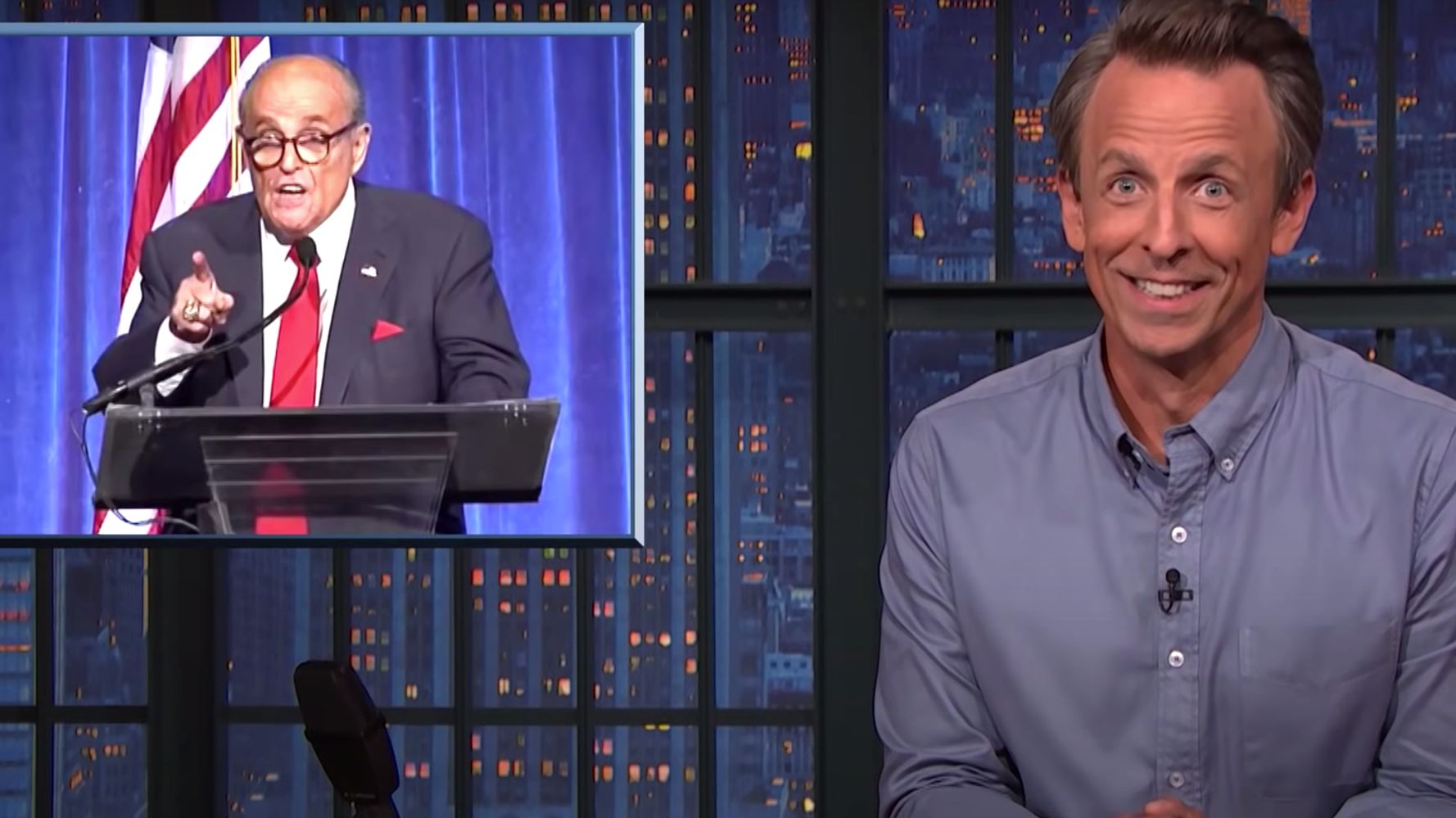 Giuliani's Off-The-Rails Speech Mimicking The Queen Gets The Treatment From Seth Meyers