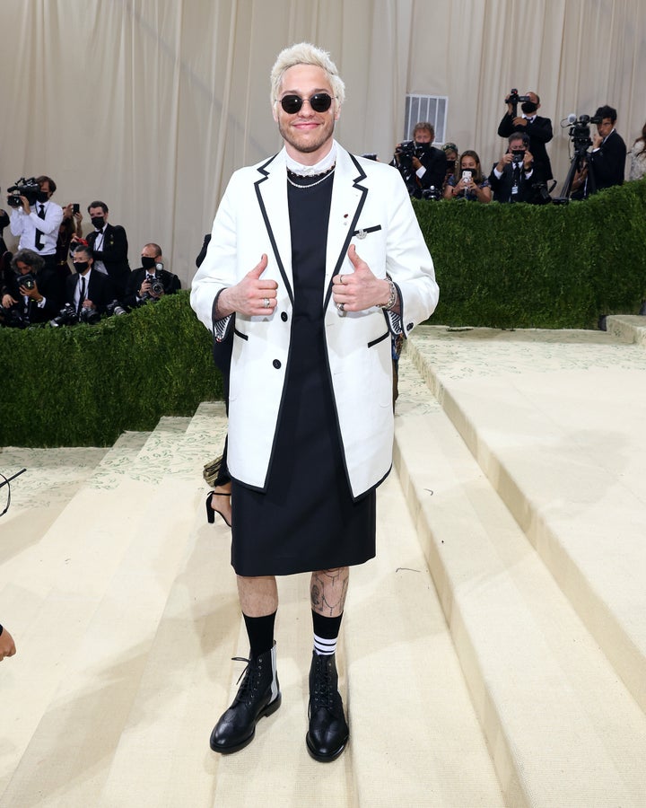 Pete Davidson attends the 2021 Met Gala.