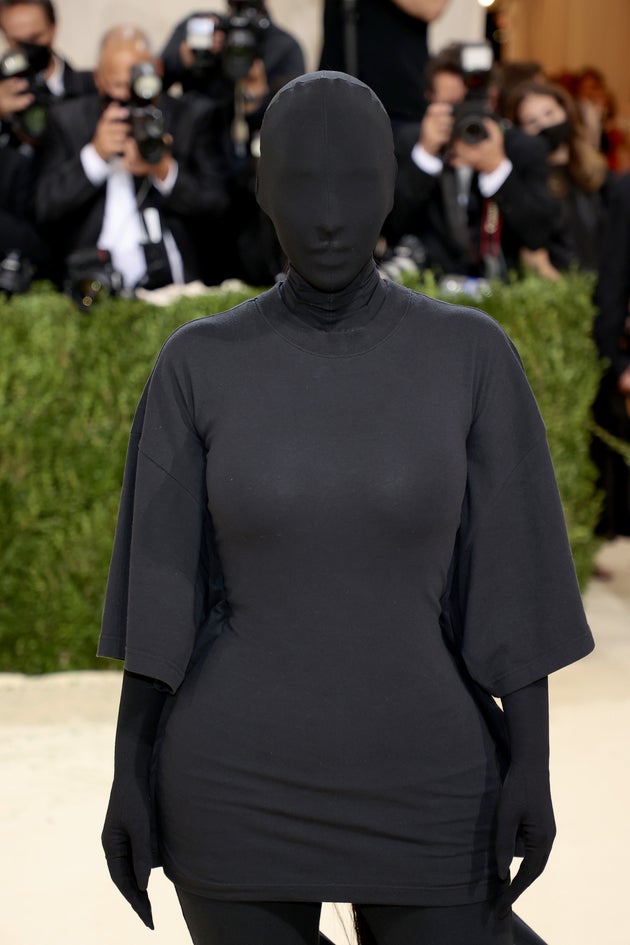 Kim Kardashian attends the 2021 Met Gala on Monday