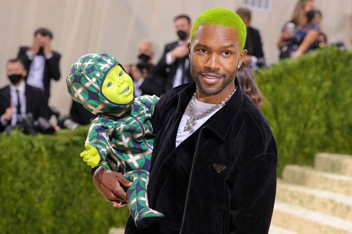 NEW YORK, NEW YORK - SEPTEMBER 13: Frank Ocean attends The 2021 Met Gala Celebrating In America: A Lexicon Of Fashion at Metropolitan Museum of Art on September 13, 2021 in New York City. (Photo by Theo Wargo/Getty Images)