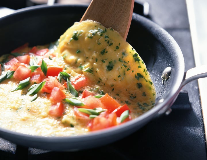 Imagine being able to just pour these omelette ingredients into the pan, with everything already prepped in advance. Now go do it.