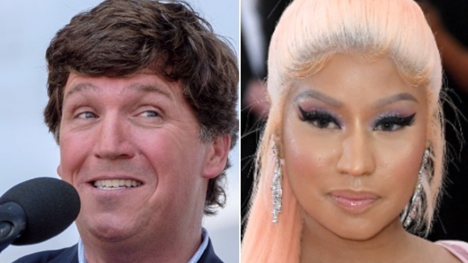 Tucker Carlson은 Nicki Minaj의 사촌의 부어오른 친구에게 방송 중 전화를 걸었습니다. Tucker Carlson은 Nicki Minaj의 사촌의 부어오른 친구에게 방송 중 전화를 걸었습니다.