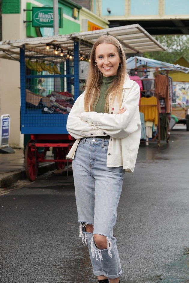 Rose Alying-Ellis on the set of