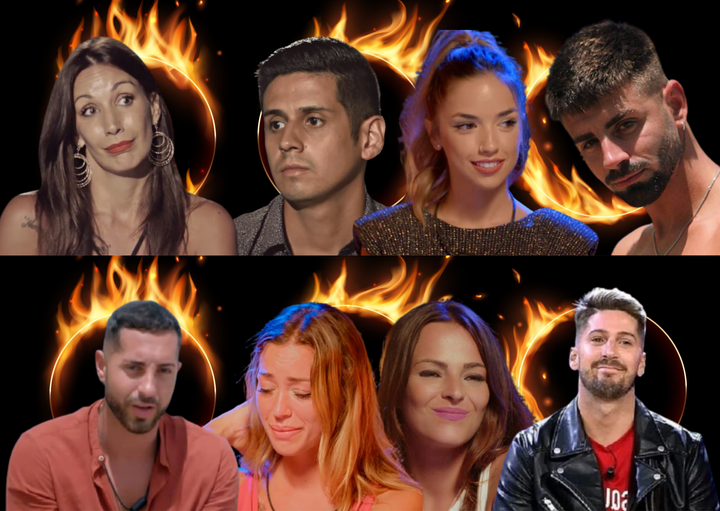 Fani, Christofer, Lucía, Isaac, Pablo, Mayka, Marta y Lester, concursantes de 'La Última Tentación'.