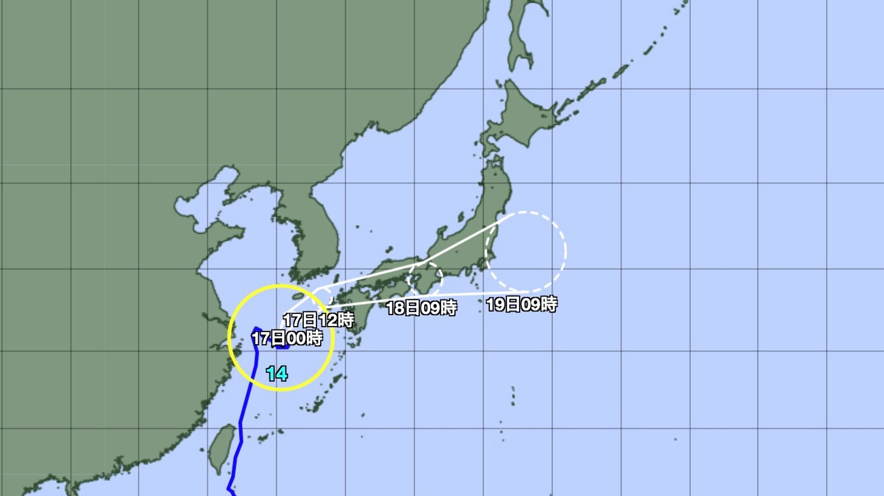 台風14号 今後の進路と天気は 台風のまま日本に接近 広い範囲で雨の予想 ハフポスト