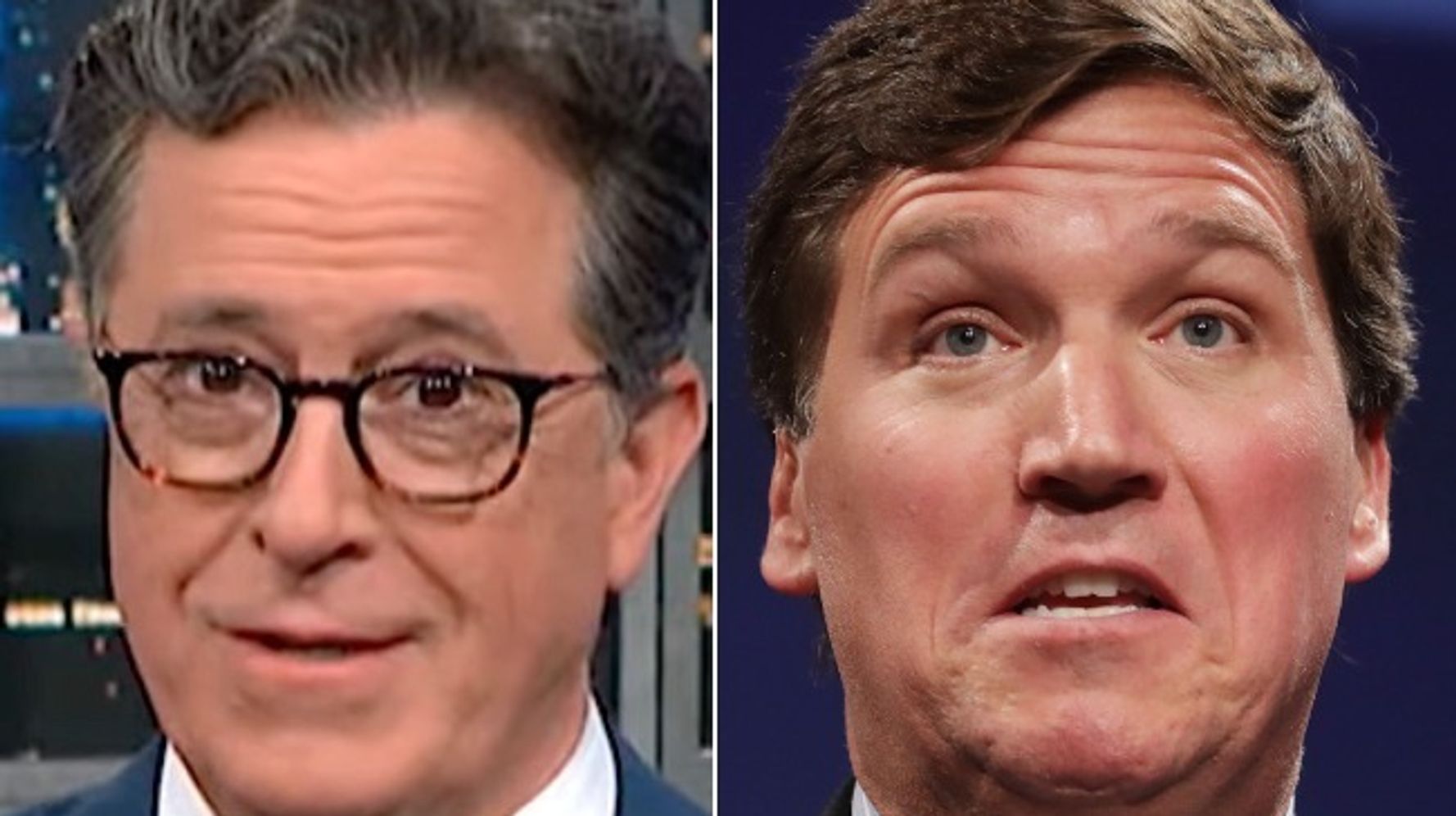 Colbert Audience Goes Nuts After A Scathing Joke About Tucker Carlson's Junk