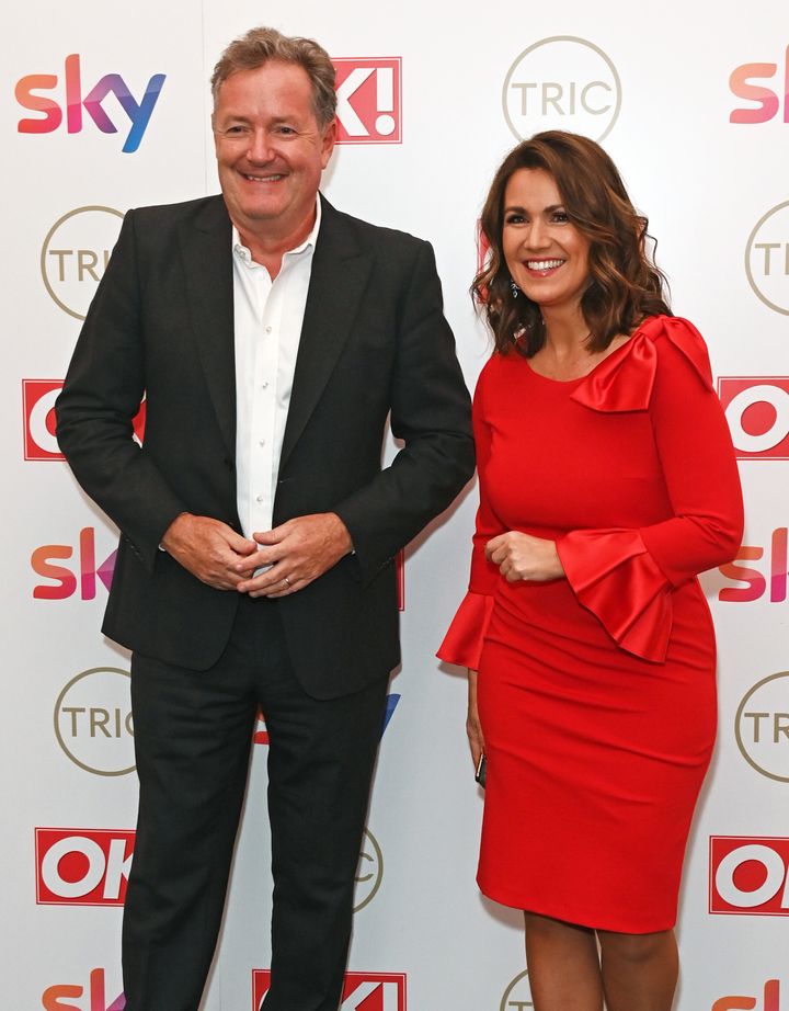Piers Morgan (L) and Susanna Reid attend The TRIC Awards 2021.