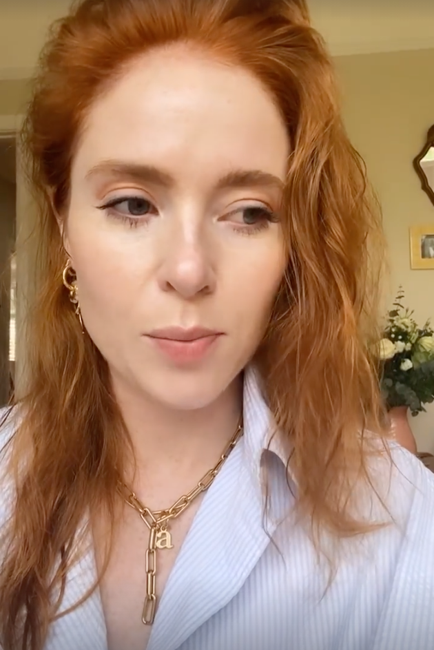Angela addressing her Instagram